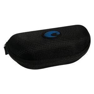 Costa Clam Zip Closure Sunglasses Hard Case Black Blue Logo NEW